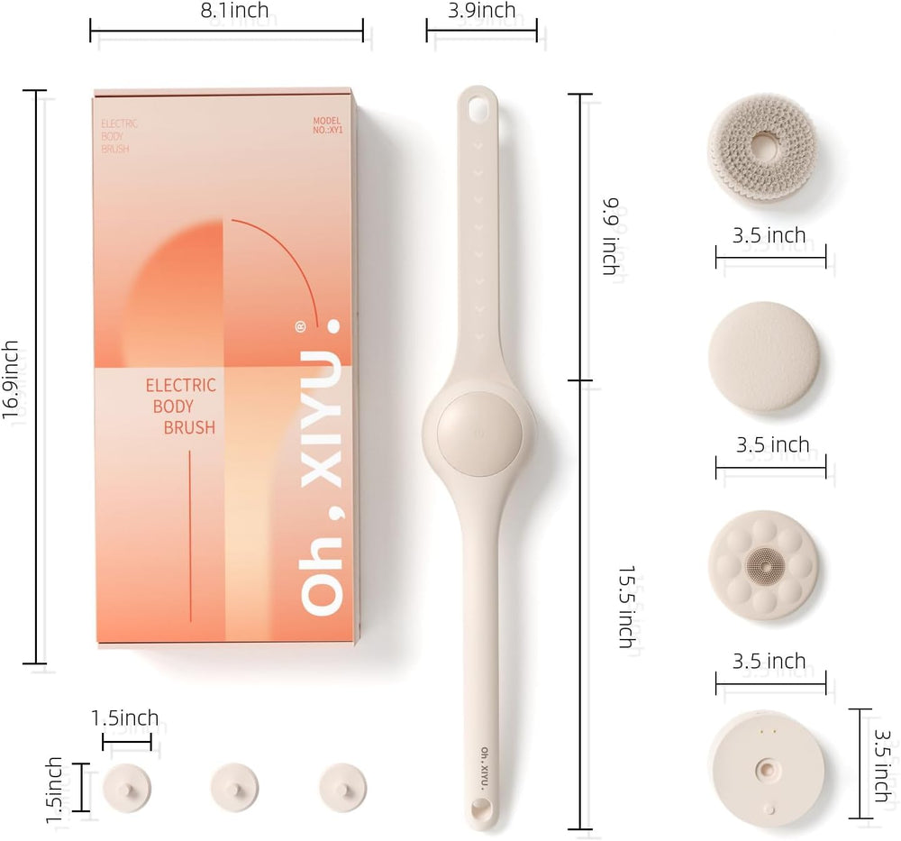 Oh,XIYU brosse-corps-électrique IPX7 étanche pour la douche