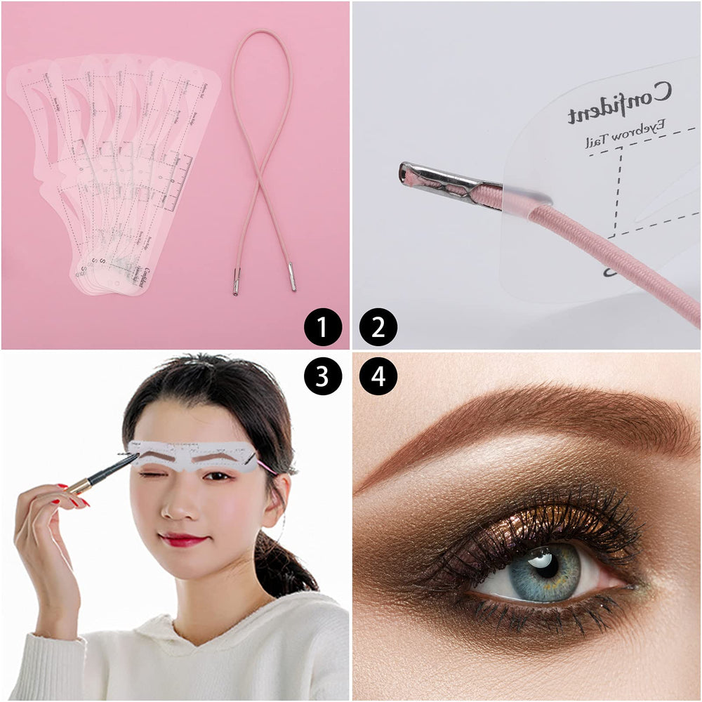 Ensemble gabarits sourcils Ohlove, solution polyvalente pour le maquillage quotidien