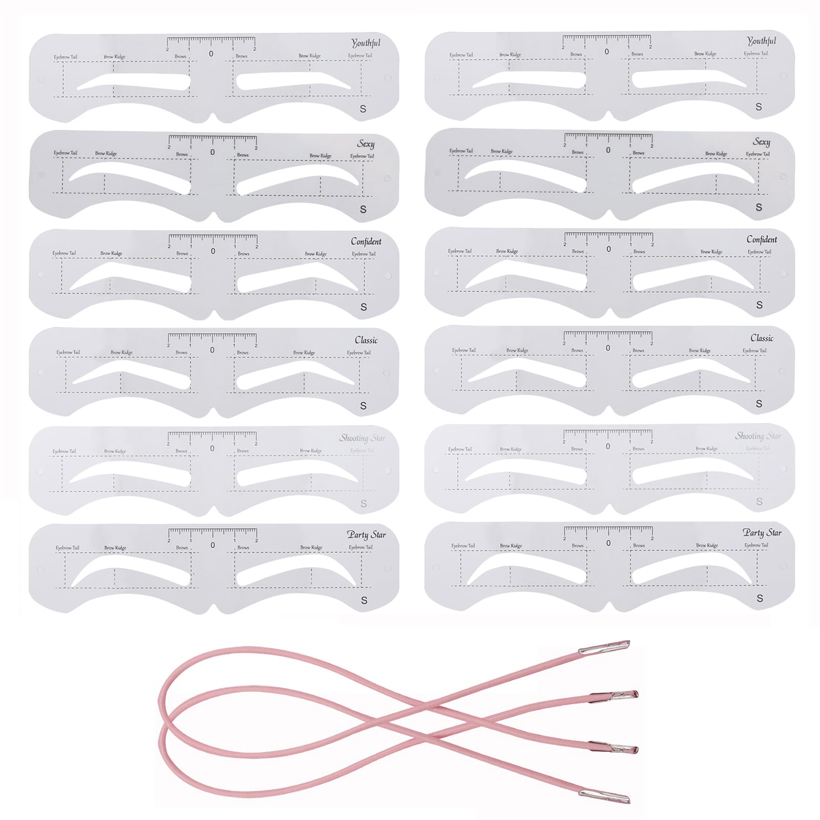 Ohlove gabarits sourcils réutilisables avec six modèles pour tracé net