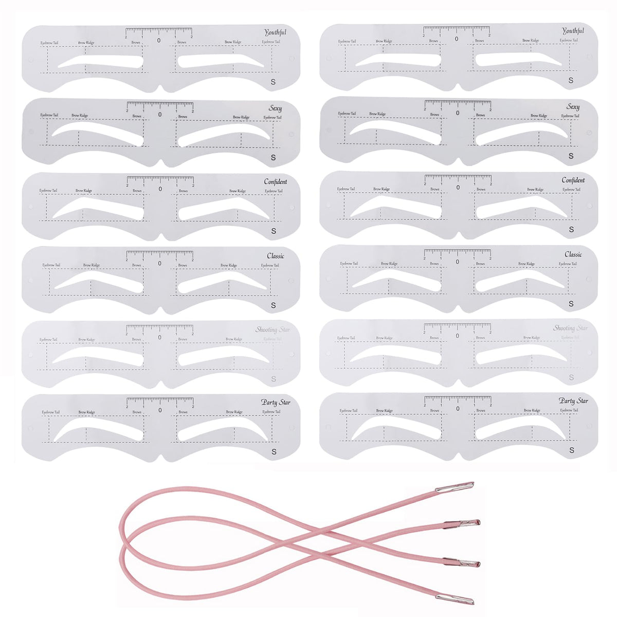 Ohlove gabarits sourcils réutilisables avec six modèles pour tracé net