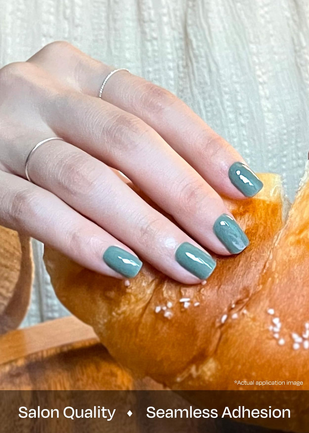 ohora bandes gel semi-cuites feuille creme vert, qualité salon à domicile
