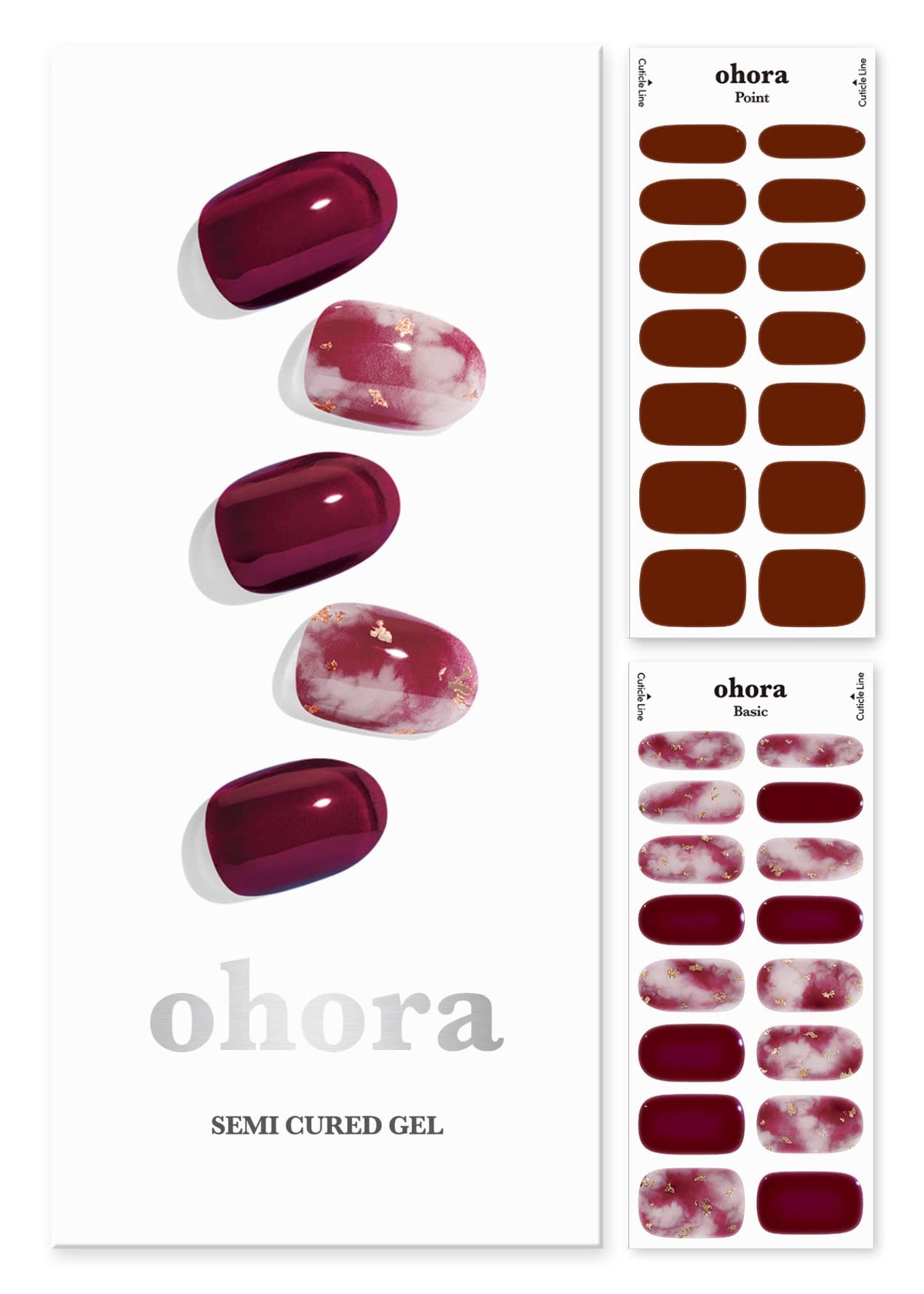 ohora bandes gel semi-cuites N Mulberry paquet ouvert et prêt à une application rapide