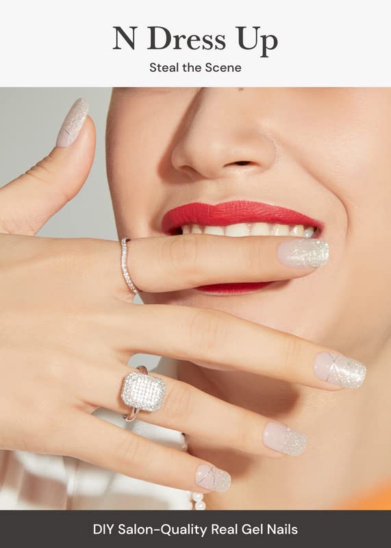 Ohora Bandes Gel Semi-Cuites N Dress Up bandes blanches solides pour un look propre.