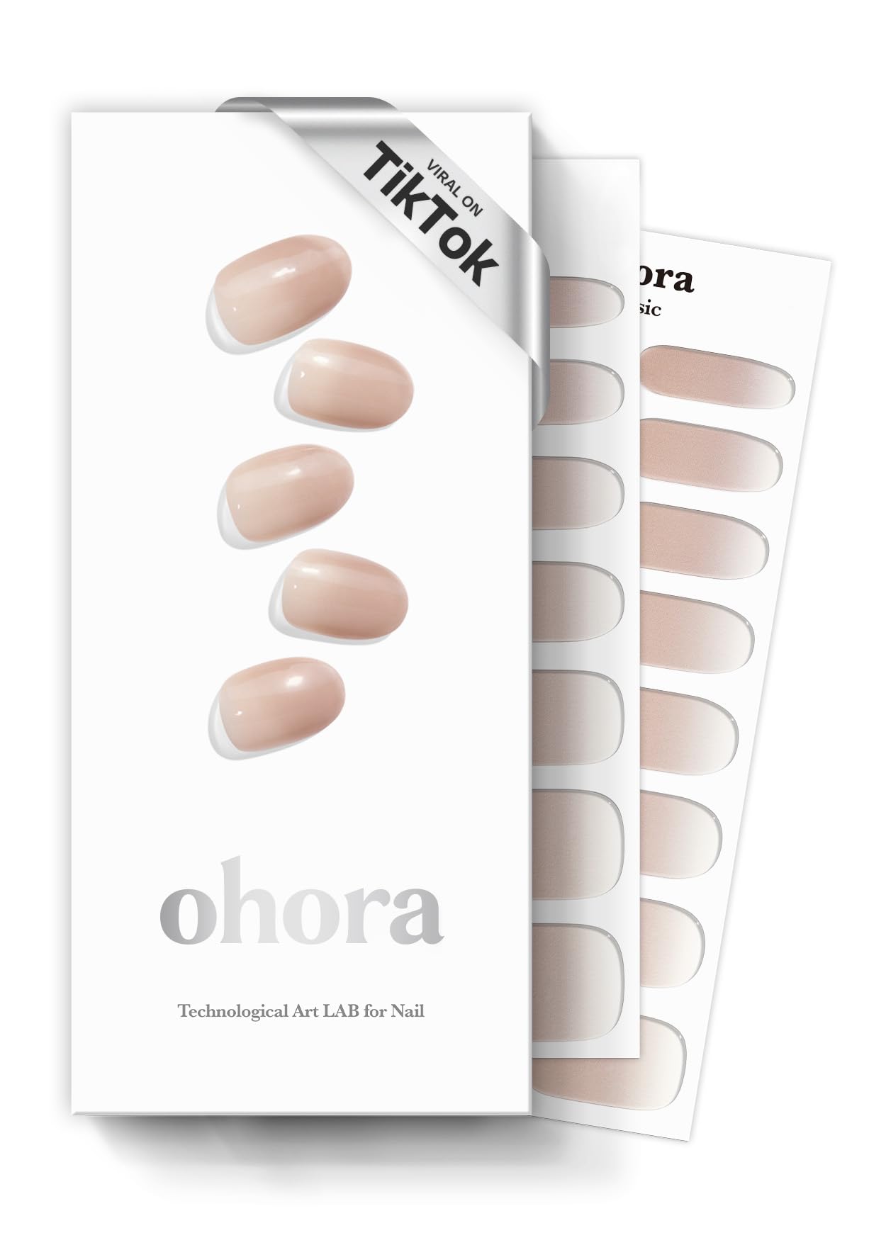 Ohora Bandes Gel Semi-Cuites Ongles Nude Ombre – fini naturel et durable.