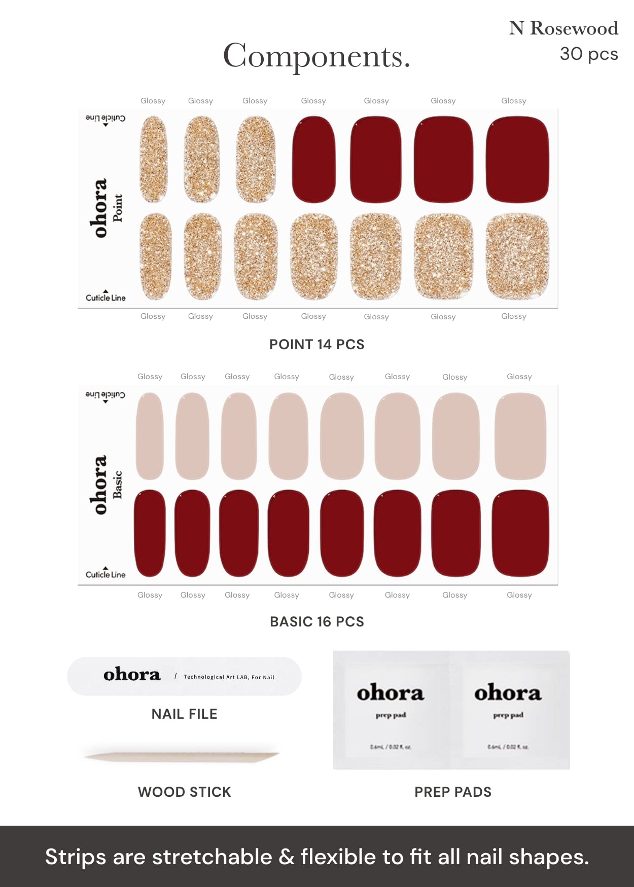 Ohora Rosewood – ajustement précis grâce aux tailles variées