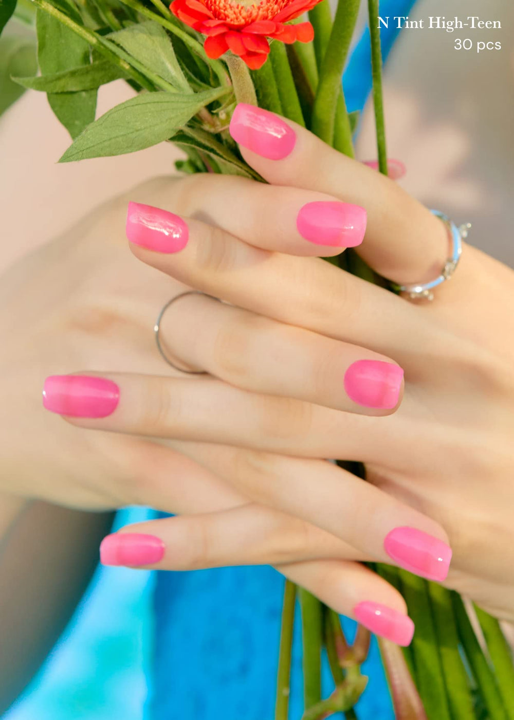 Ohora bandes gel semi-cure rose longue durée sur ongles, résistance à l'usure.