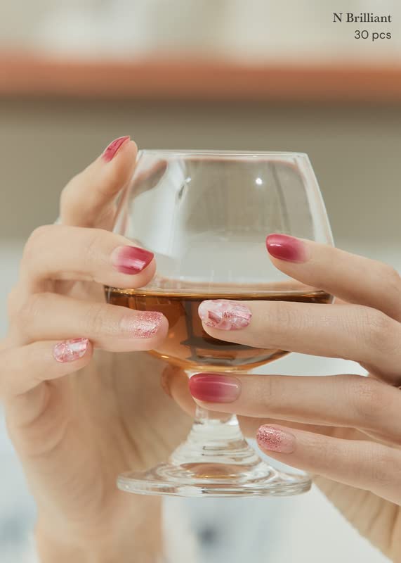 ohora bandes-ongles gel semi-cure rouge motif géométrique facilite une manucure rapide.