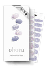 Ohora N Afterglow coffret, aperçu du coffret pour des ongles bleus scintillants