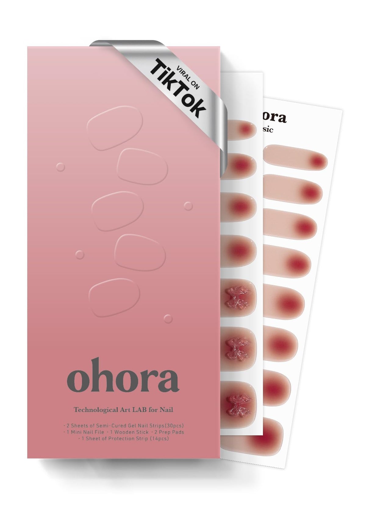 ohhora bandes ongles semi-cuits dans leur boîte, prêt à l'emploi