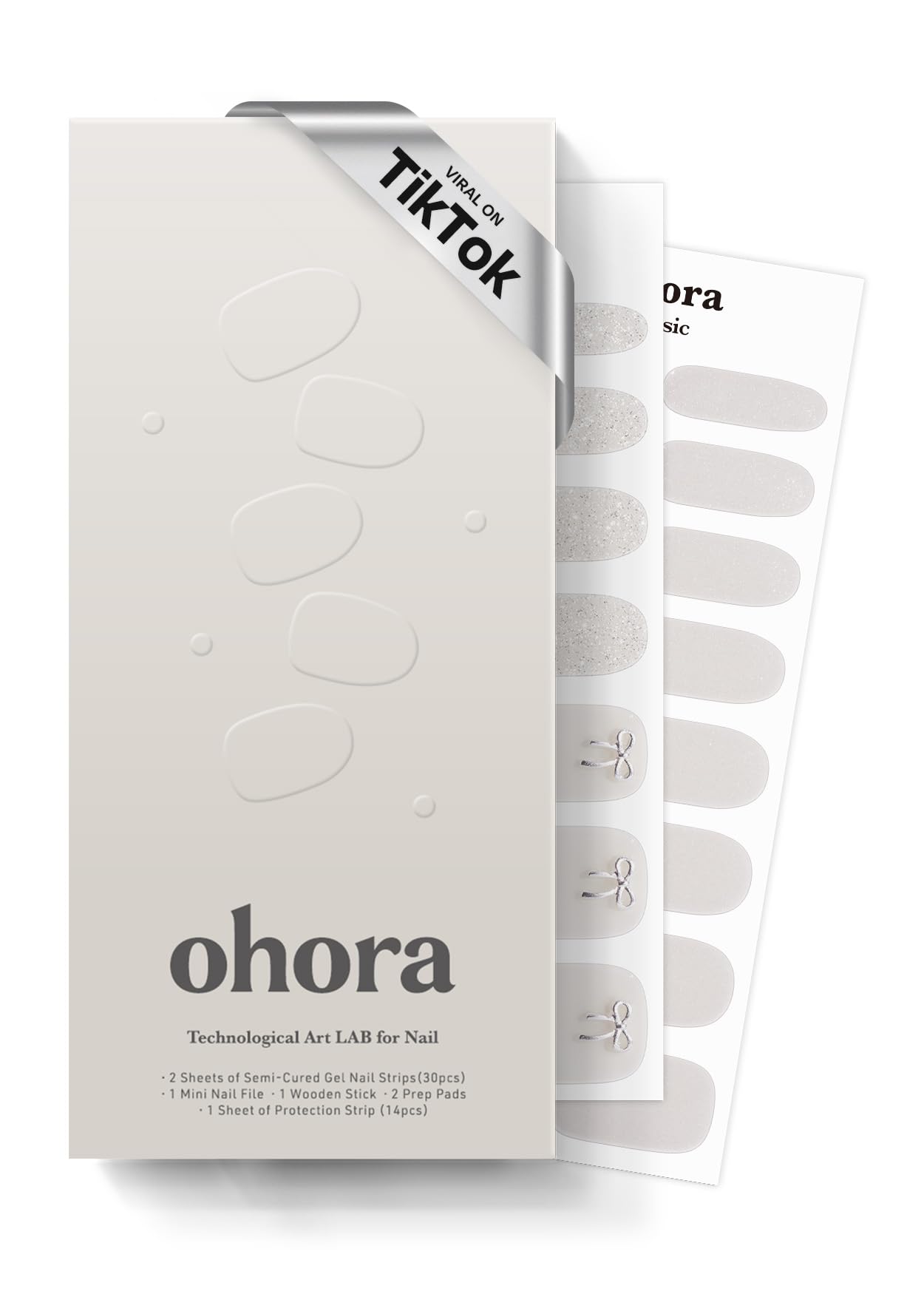 Ohora bandes ongles semi-curees avec brillance durable et fini professionnel.