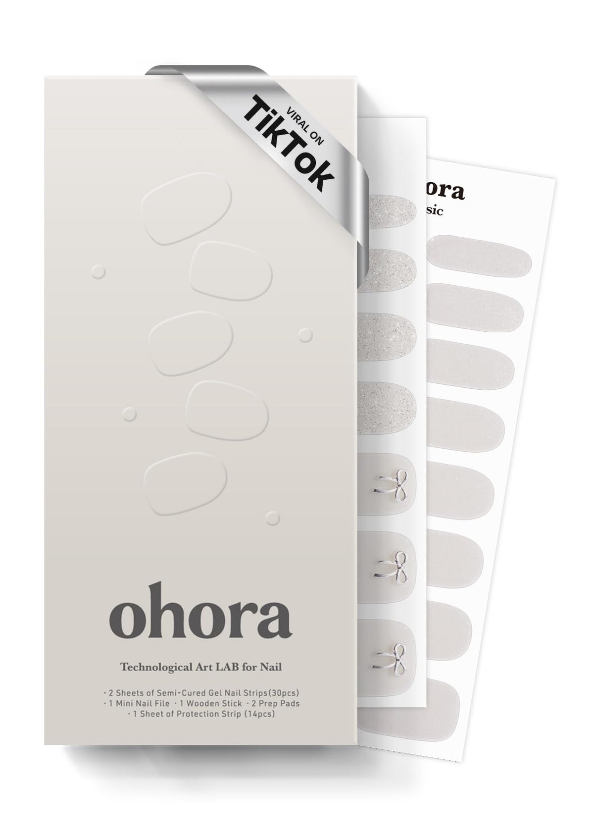Ohora bandes ongles semi-curees avec brillance durable et fini professionnel.