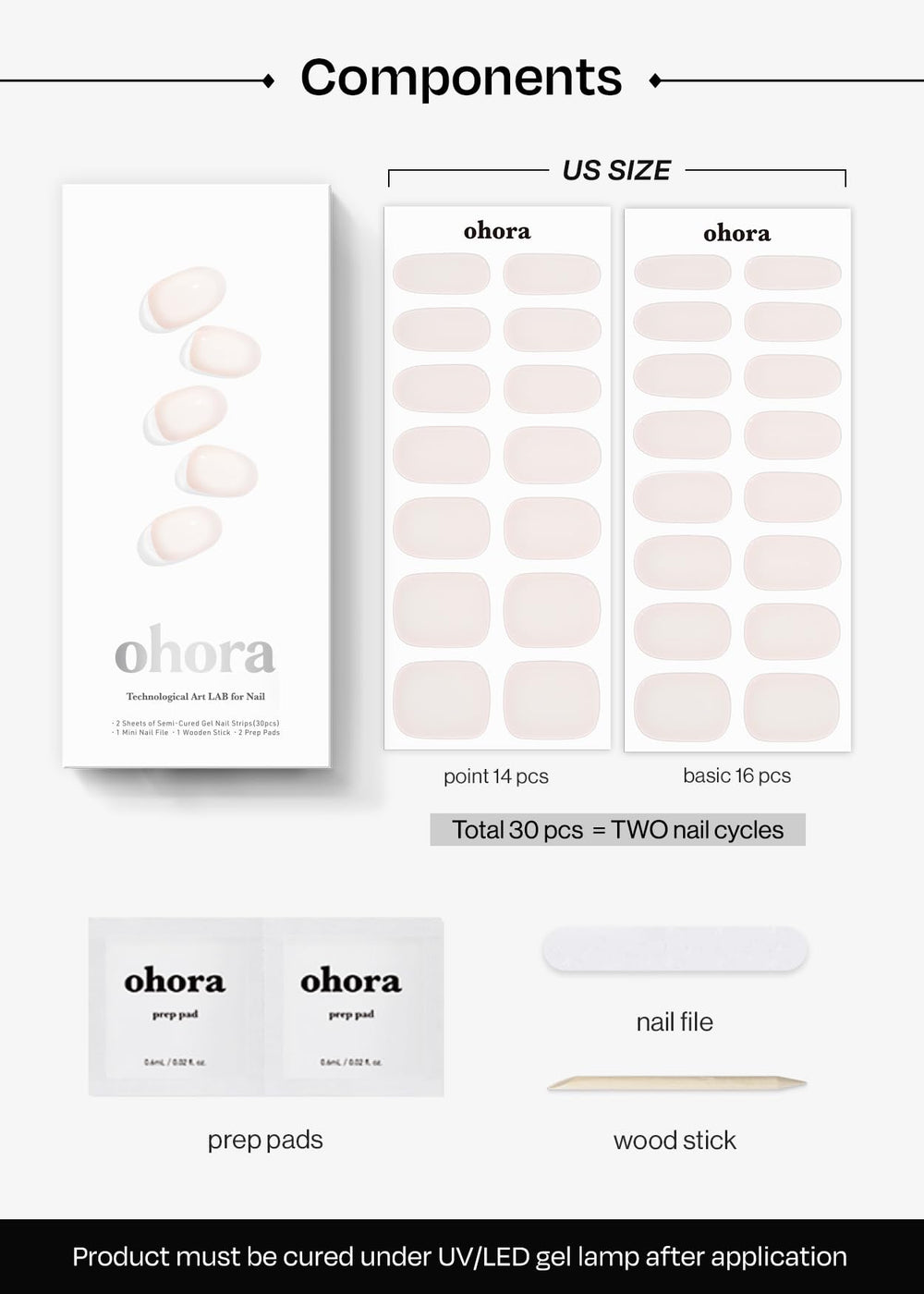 ohora cure UV/LED recommandée pour optimiser la tenue.