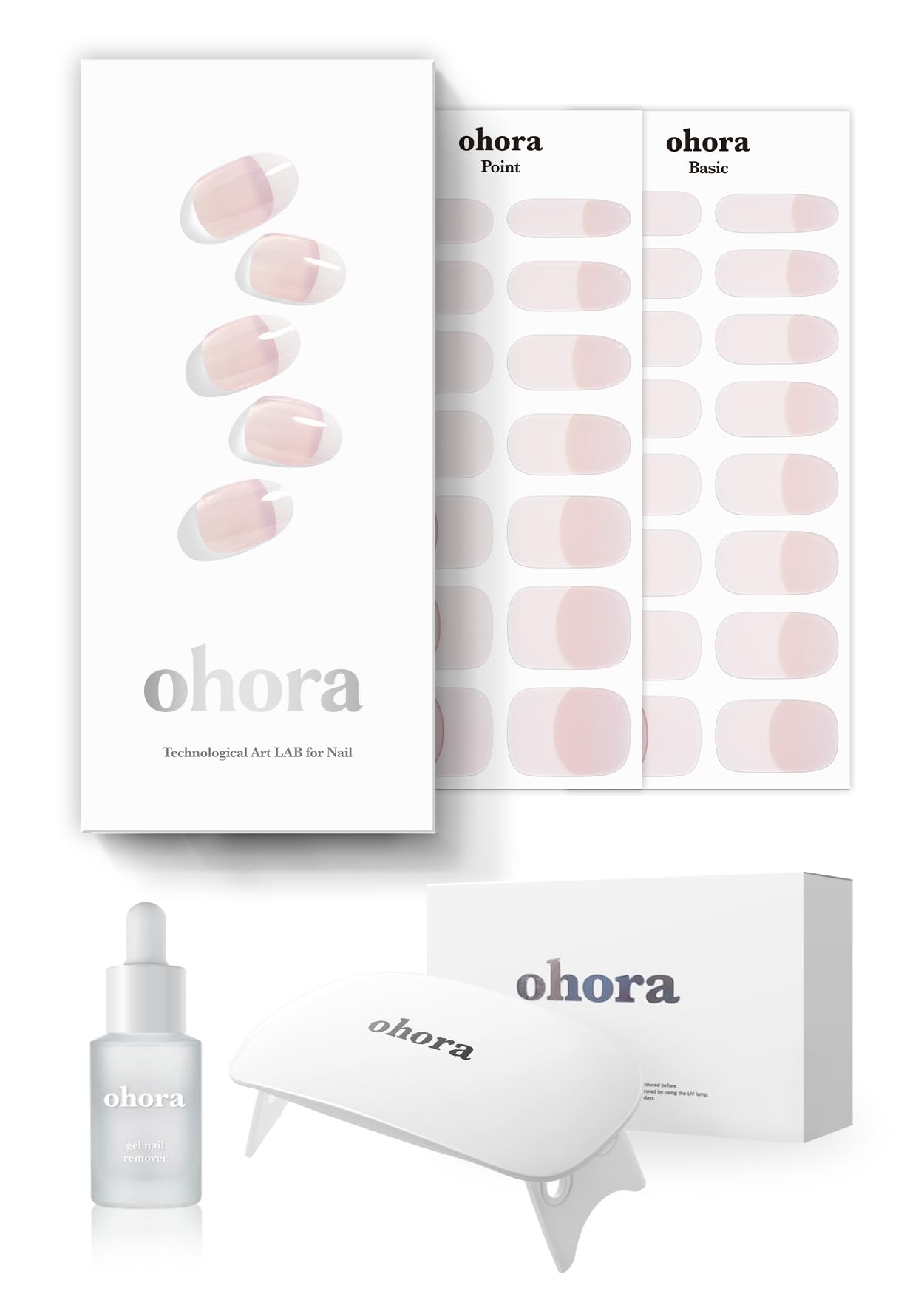 Ensemble ohora bandes gel semi-cuites avec lampe, résultats salon à domicile