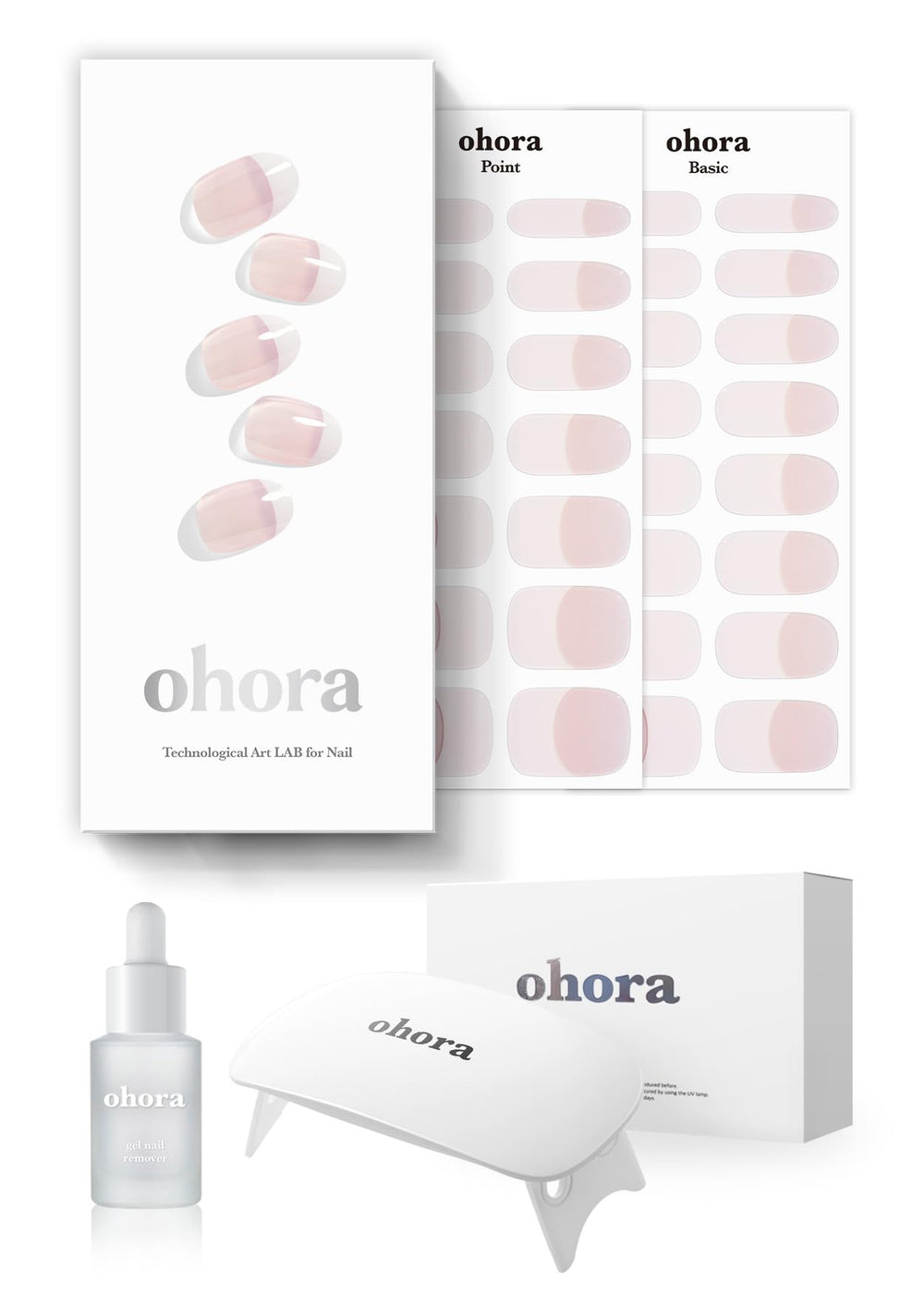 Ensemble ohora bandes gel semi-cuites avec lampe, résultats salon à domicile