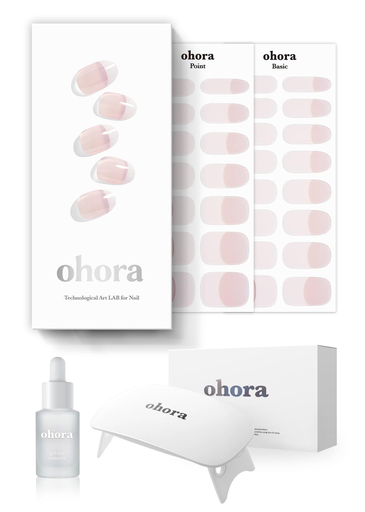 Ensemble ohora bandes gel semi-cuites avec lampe, résultats salon à domicile