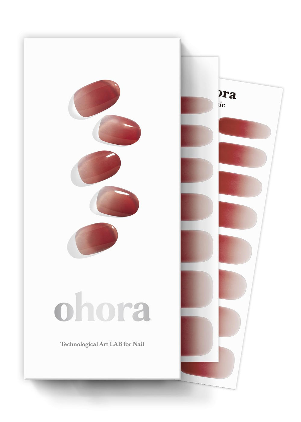 Ohora Fig Jam rose ombré – bandes d’ongles gel semi-cuit pour un look salon durable.