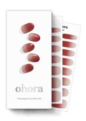 Ohora Fig Jam rose ombré – bandes d’ongles gel semi-cuit pour un look salon durable.