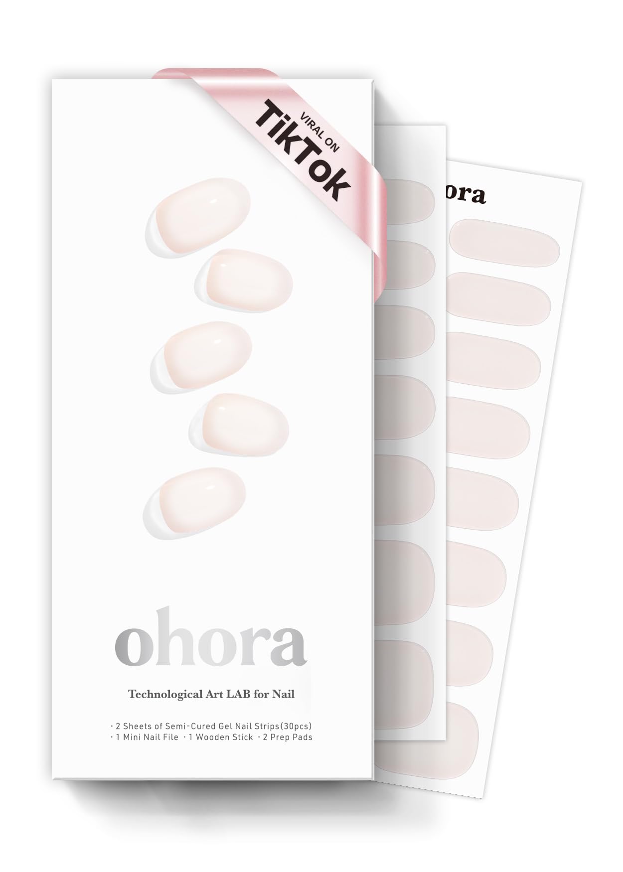 ohora bandes gel semi-cuites noix-de-coco jelly pour une manucure rapide à domicile.
