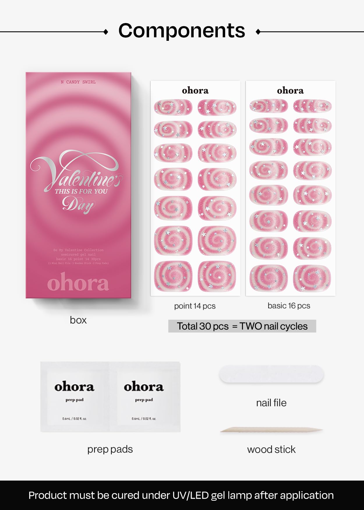 Ohora N Candy Swirl retrait facile, sans endommager les ongles.