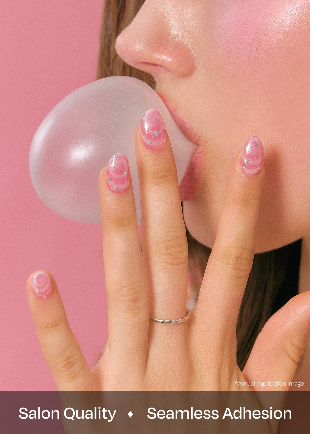 Ohora N Candy Swirl vernis semi-cure pour ongles lisses.