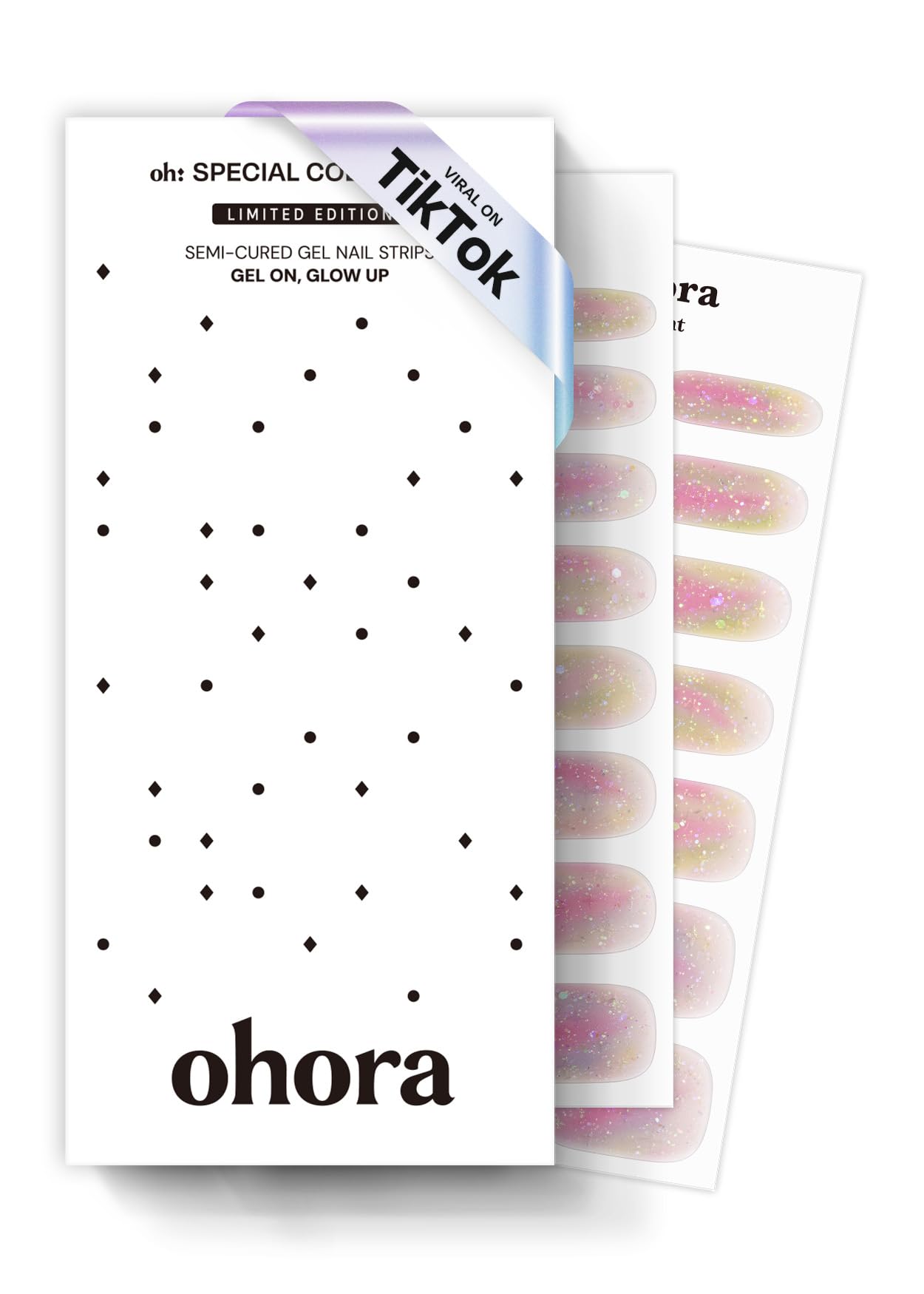 ohora N Rainbow Bomb arc-en-ciel ombré sur ongles, pose durable