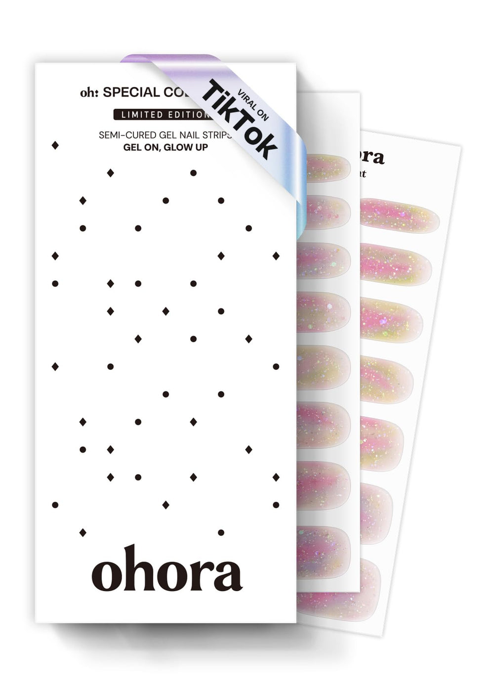 ohora N Rainbow Bomb arc-en-ciel ombré sur ongles, pose durable