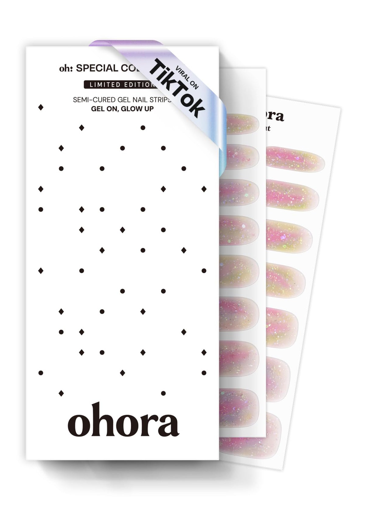 ohora N Rainbow Bomb arc-en-ciel ombré sur ongles, pose durable