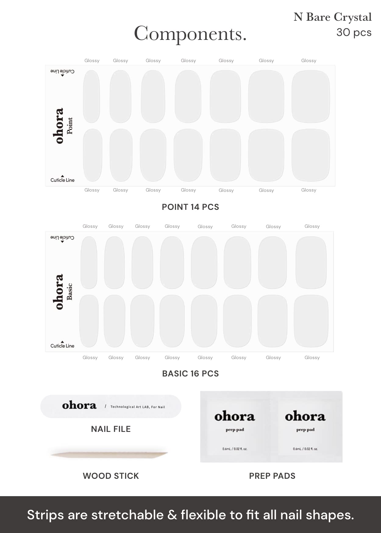ohora N Bare Crystal – application rapide avec cuisson UV simplifiée