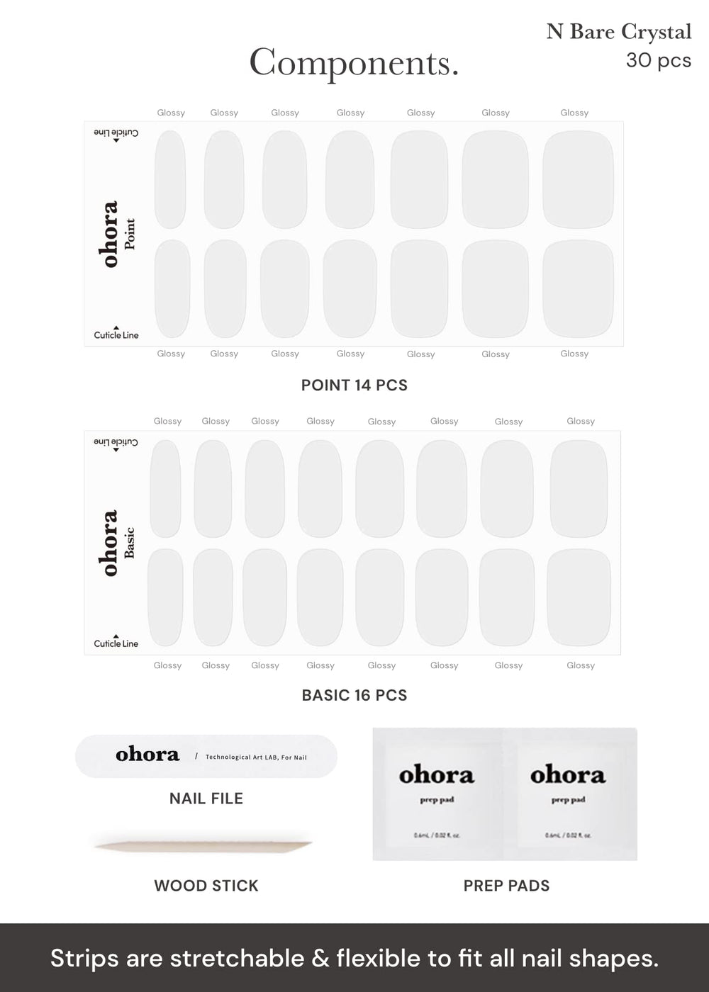 ohora N Bare Crystal – application rapide avec cuisson UV simplifiée