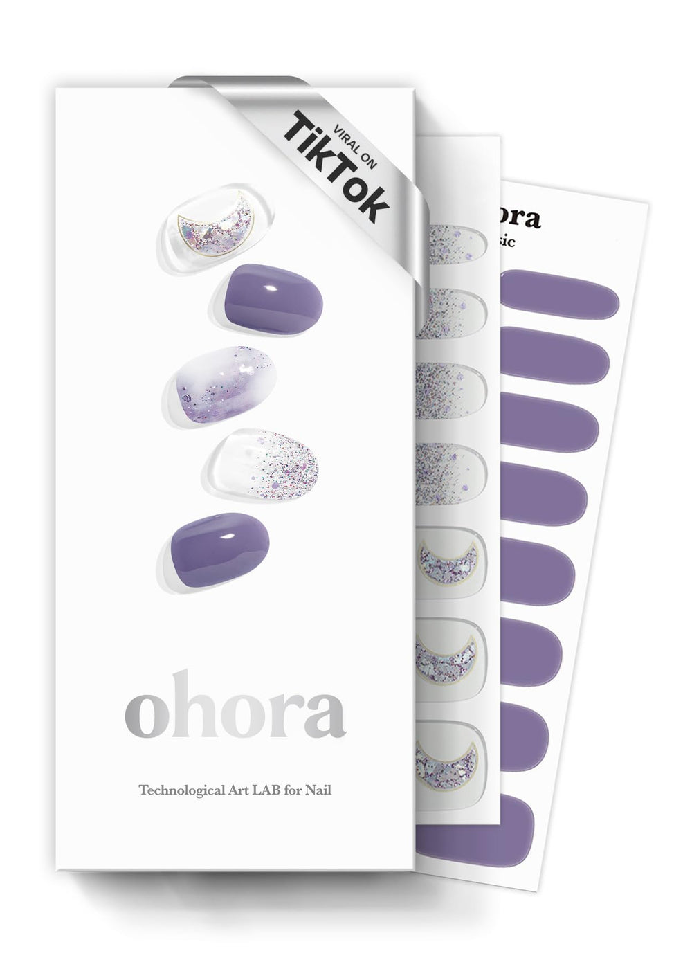 Ohora Strips Gel Semi-Cuit Goblin Moon violet: ensemble complet pour une application rapide.