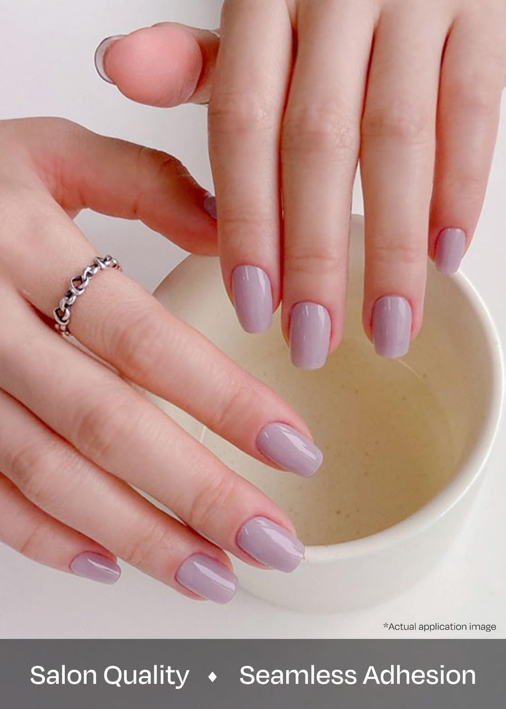 ohora Strips Ongles Crème Lavande – finition brillante et uniforme.