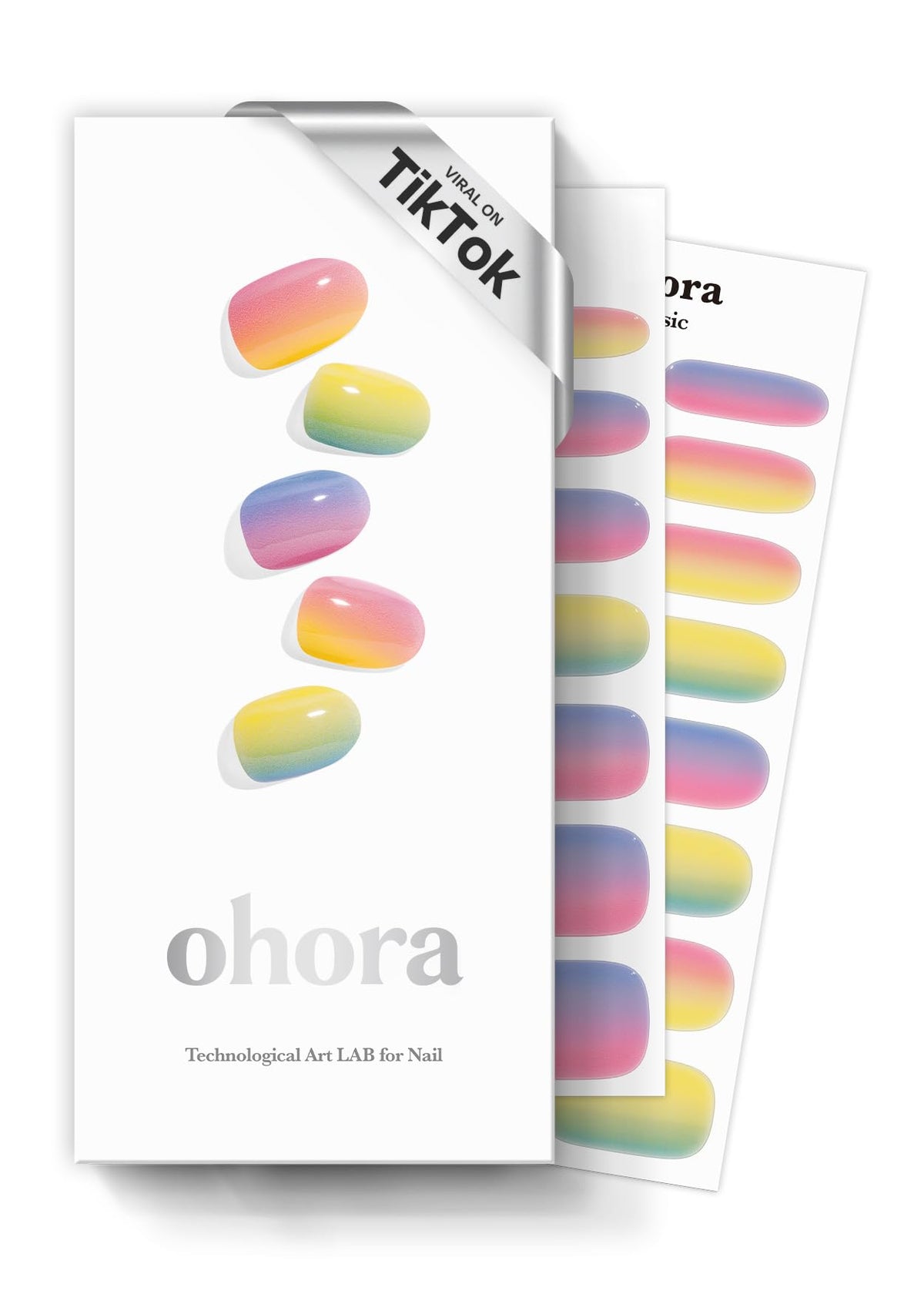 Ohora Strips Ongles Gel N Pastel Jaune Ombré, tenue longue durée et look professionnel.
