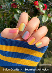 Ohora Strips Ongles Gel N Pastel Jaune Ombré, facile à appliquer, parfait pour débutants.