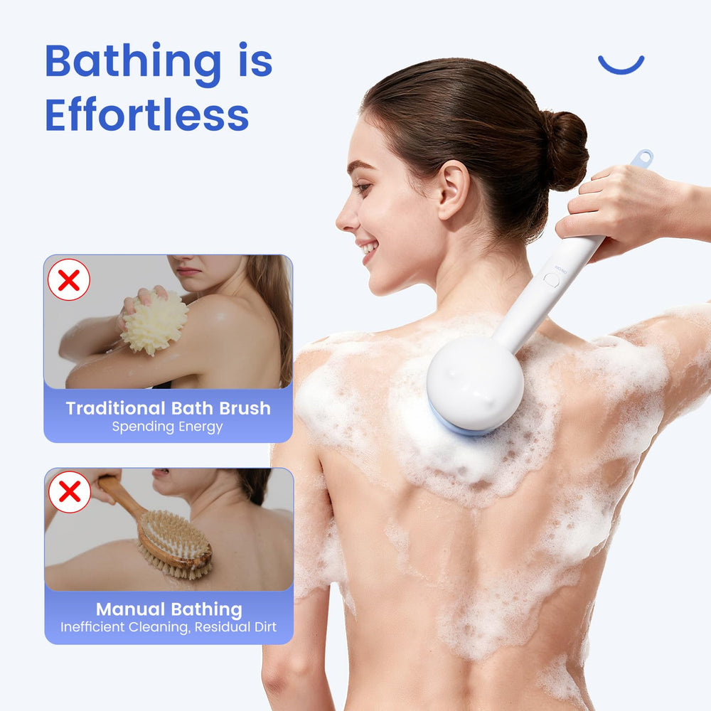 Oh,XIYU brosse-corps-2-tetes avec double tête pour nettoyage précis et hydratation.