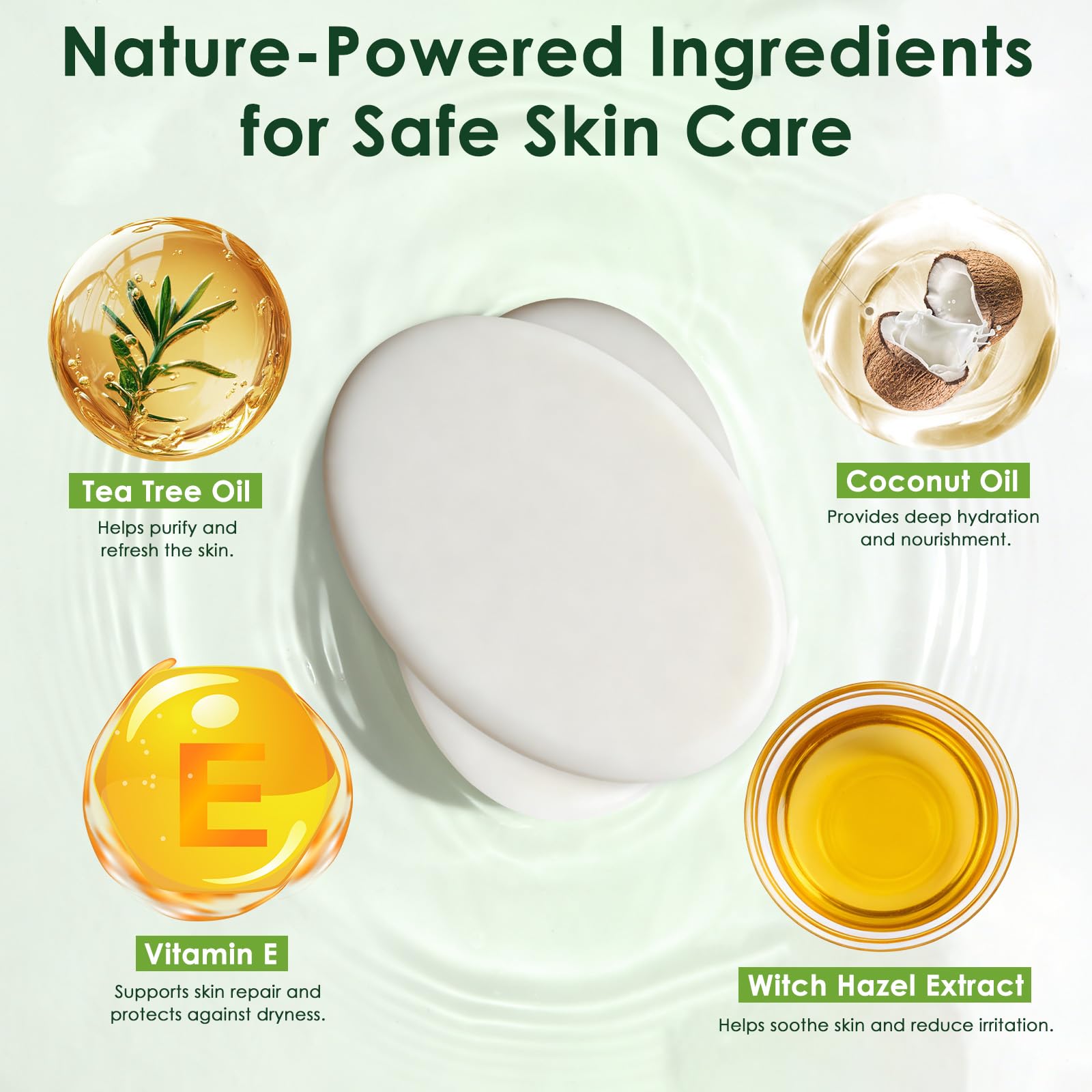 Oiangna Savon antifongique à l'huile d'arbre à thé – barre prête pour douche et usage quotidien.