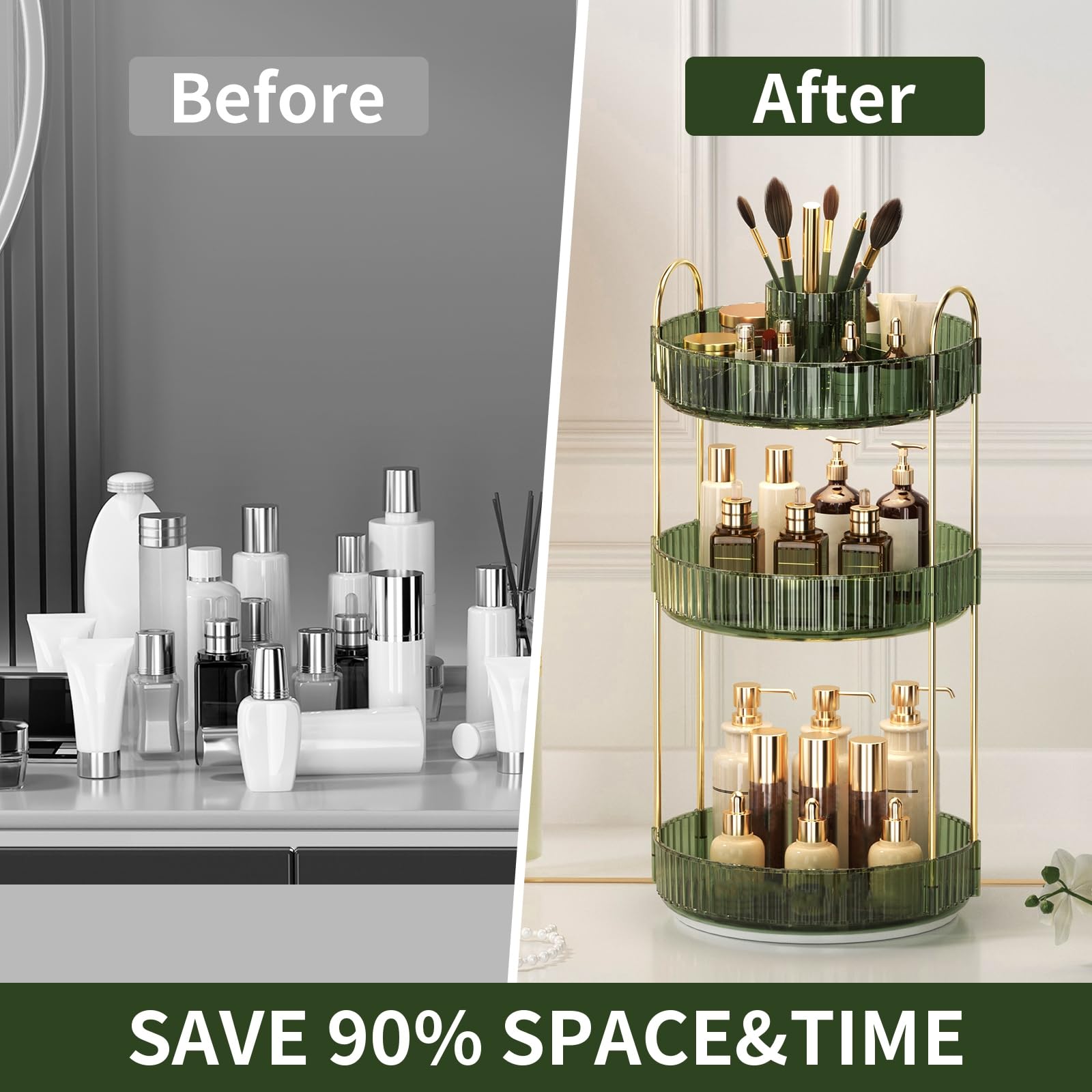Oifecsie grande capacité: rangement pour soins et parfums