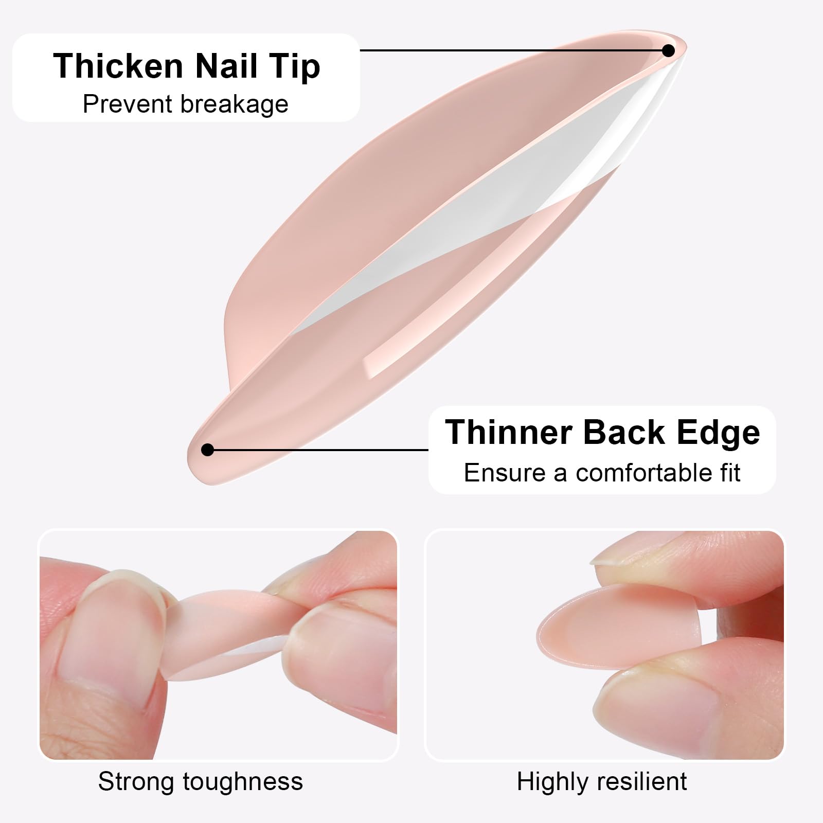 OIFEN Ongles gel à poser finition brillante pour un look soigné.