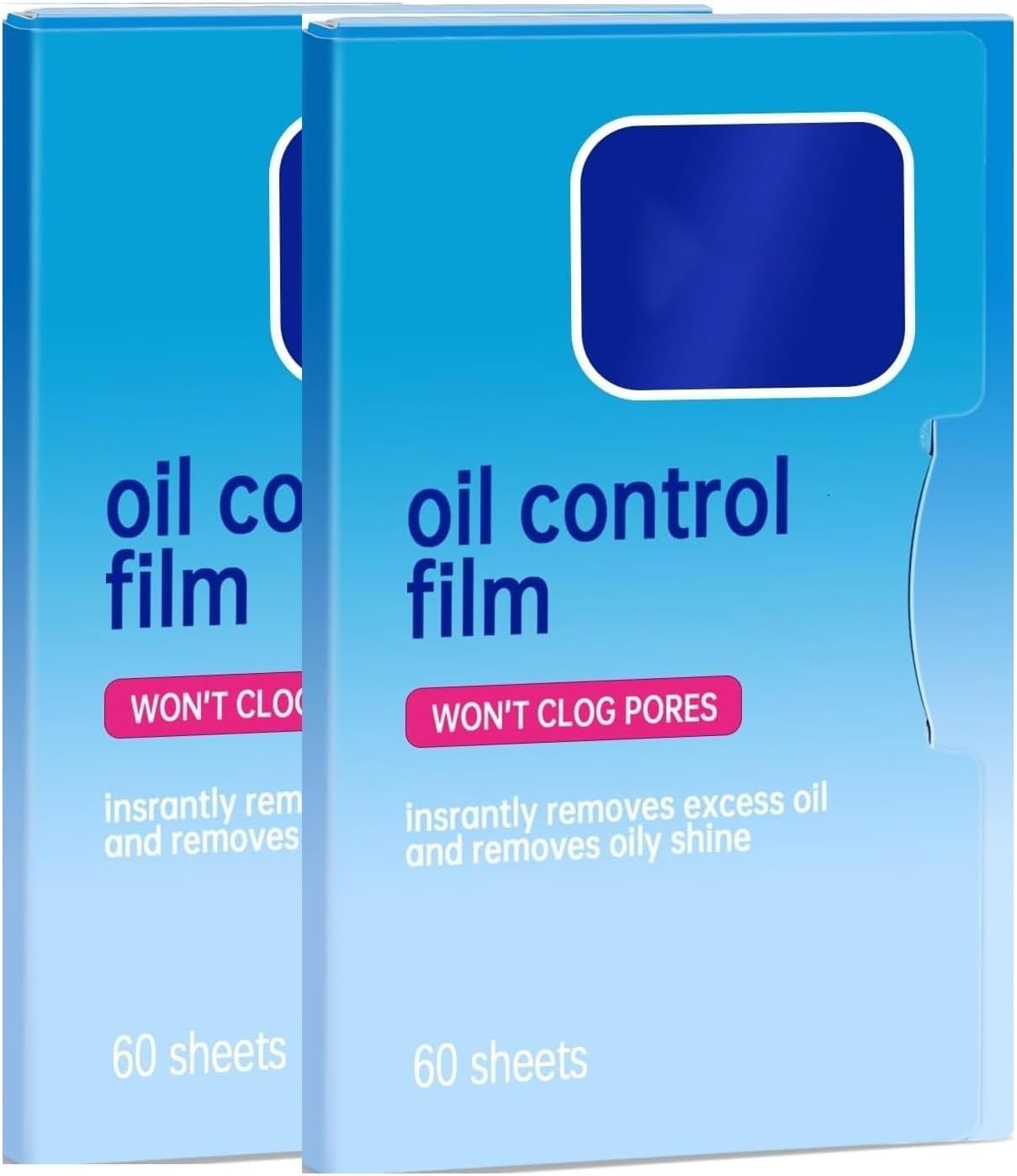 Papiers absorbants Oil Blotting Papers, lot de 120 feuilles, transport facile et contrôle de la brillance.