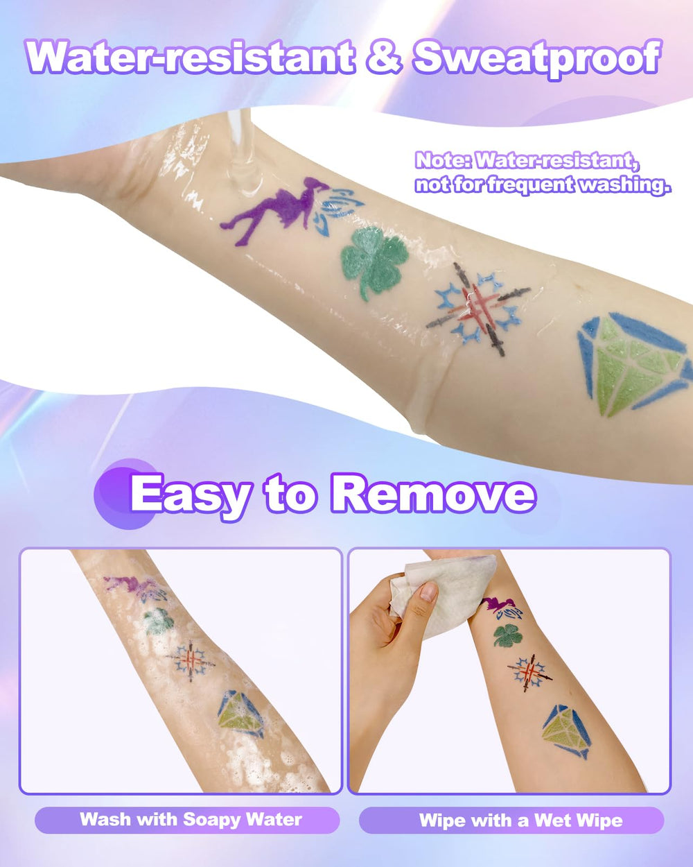 Oiomniv idée cadeau pour fête et pratique de dessin corporel créatif.