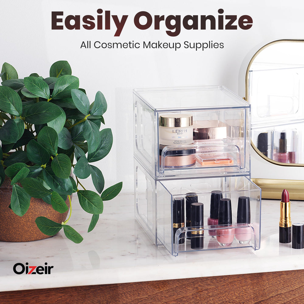 Oizeir rangement maquillage pratique et polyvalent pour accès rapide.