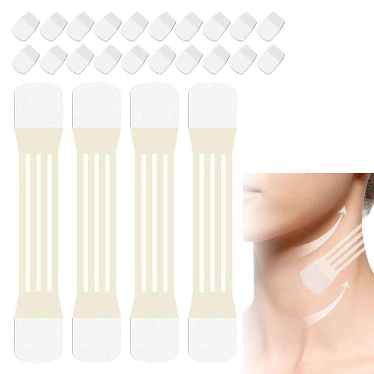 OJJ bande-relief cou invisible pour un contour doux et naturel.