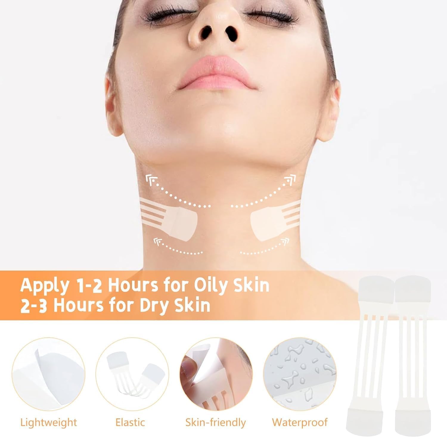 OJJ patch-relèvement cou-visage pour un contour net et discret.