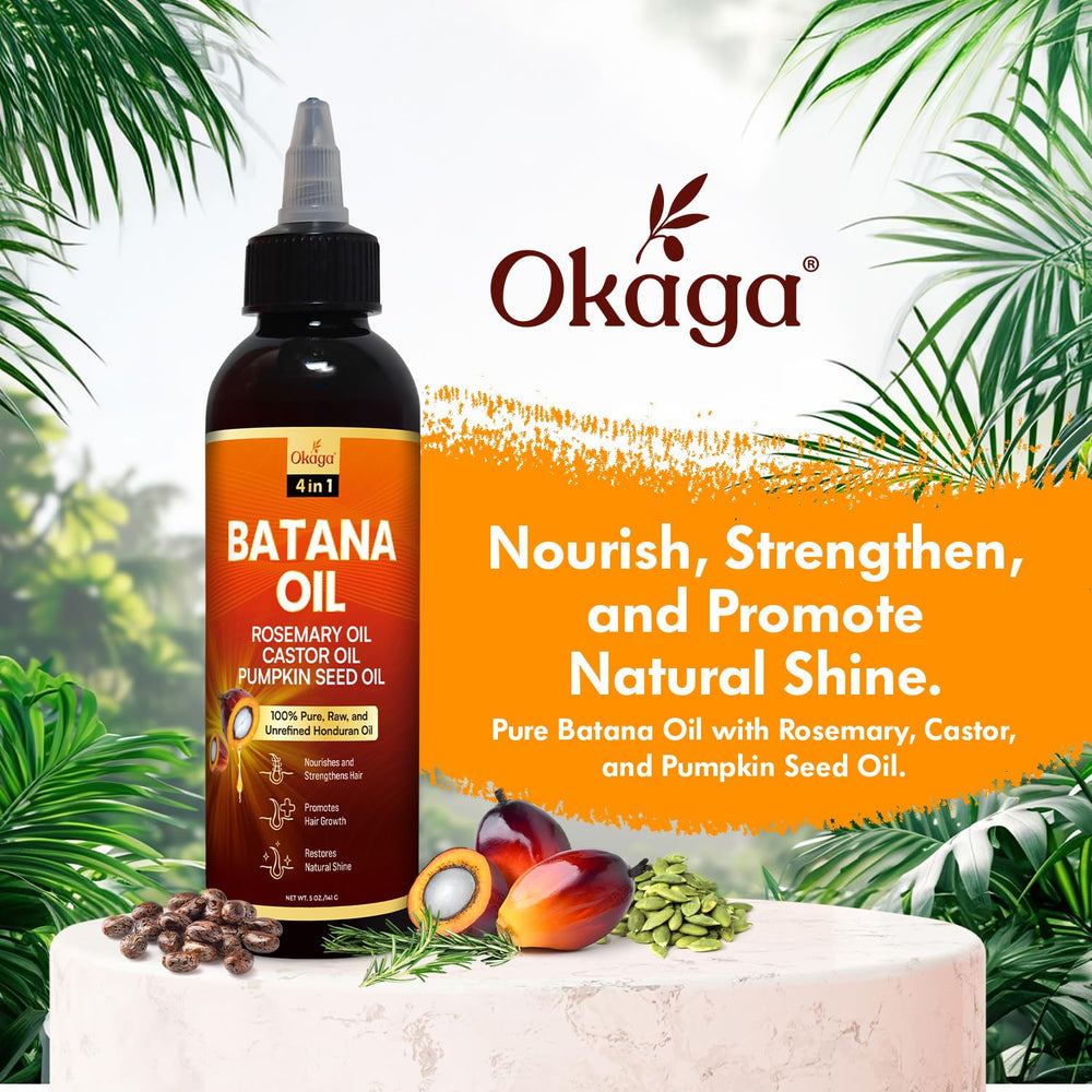 Okaga Batana Oil : application goutte sur les longueurs pour nourrir en profondeur.