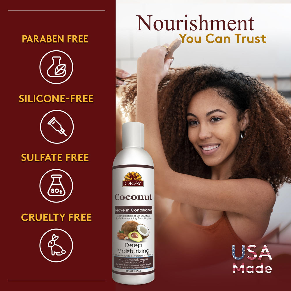 Okay Coconut – démêlage facilité et coiffage doux des boucles.