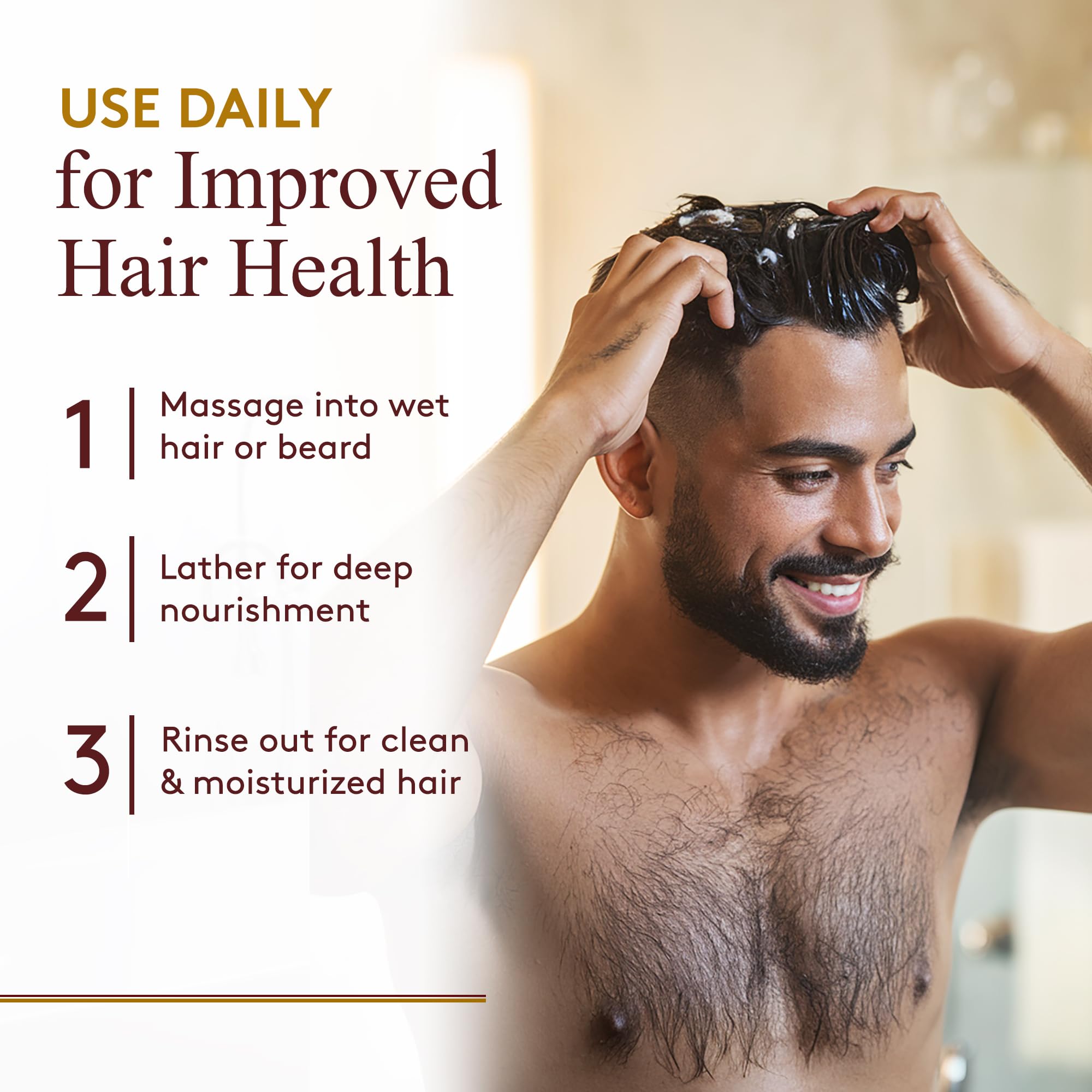 OKAY pour homme – Shampoing castor, protection, barbe et cheveux.