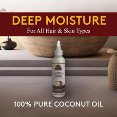 OKAY huile de coco pur pour peau, hydratation légère et durable.