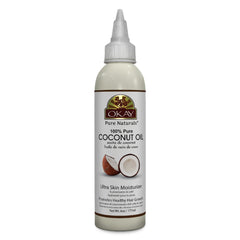 OKAY huile coco pure dans flacon pompe, hydratation pratique et naturelle.