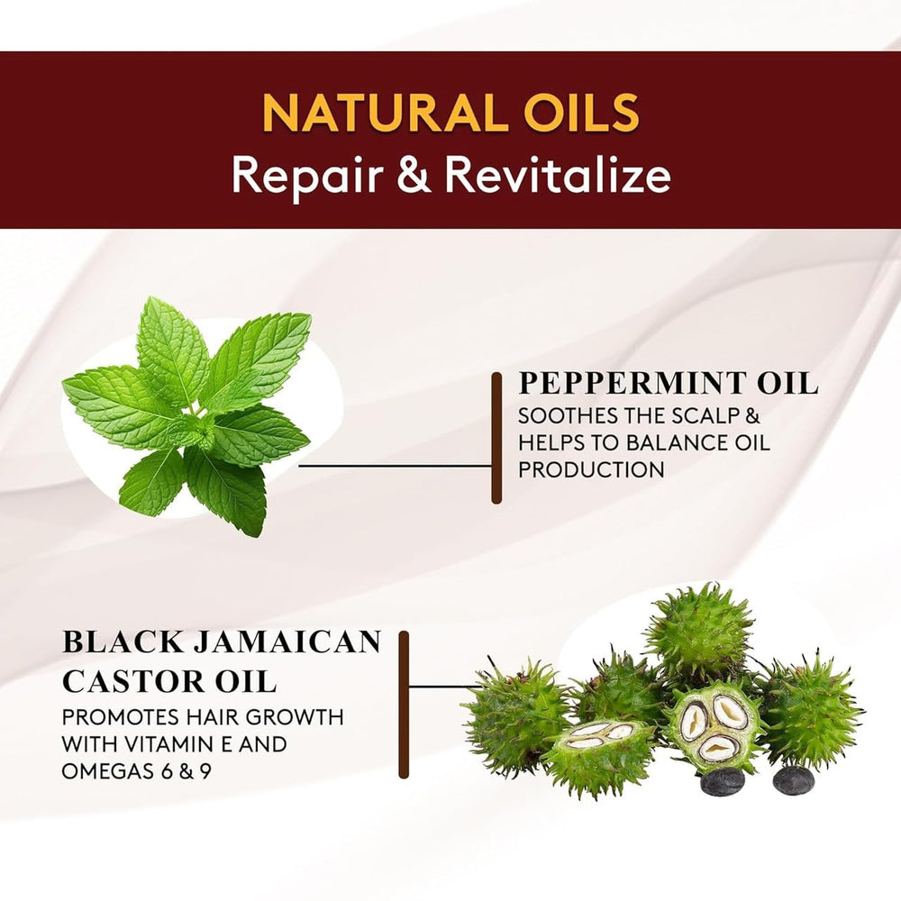OKAY Pure Naturals: extrait menthe-ricin pour soin multifonction cheveux et peau.