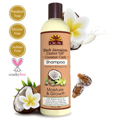 OKAY Shampoing ricin noir et argan — texture nourrissante et brillance