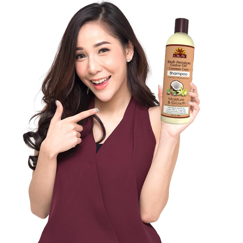 OKAY Shampoing ricin noir — cheveux propres et hydratés après lavage